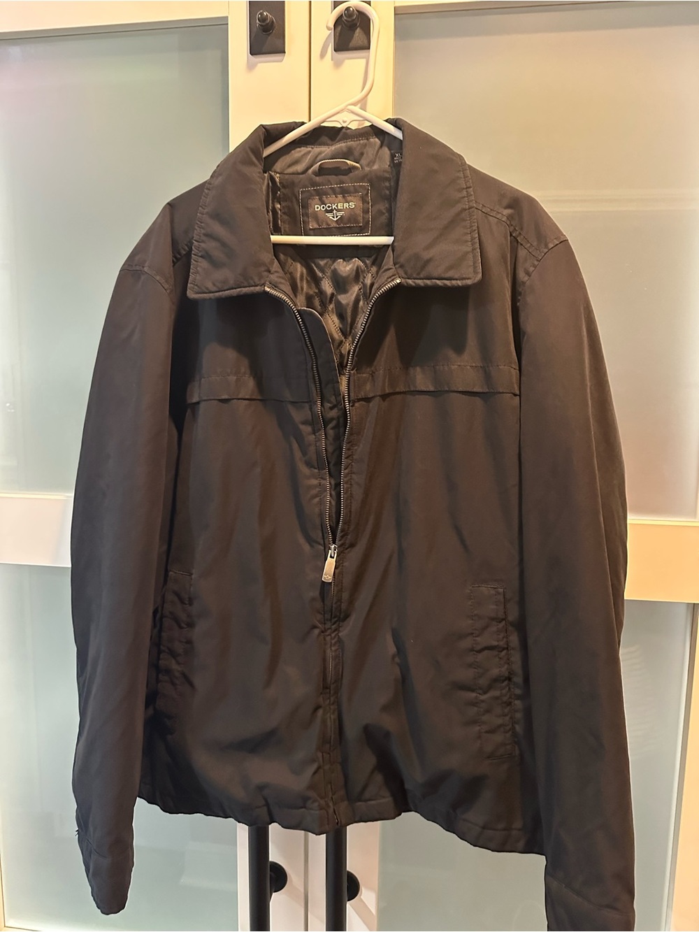 Dockers Men's Dark Brown Lightweight Zip Jacket